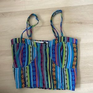 Colorful Short Crop Top